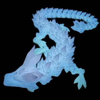 3D In Hình Dạ Quang Hình Rồng Khớp Di Động Pha Lê Trang Trí Đèn Ngủ Cầu Vồng saixit2vn
