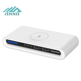 Đế Sạc Nhanh Không Dây 15w Cổng usb type c Có Đèn led Nhiều Màu Sắc Cho iphone 14 13 12 [jennie1.vn]