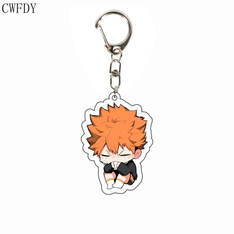 Móc khoá Anime Volleyball Boy Keychain Haikyuu!! Key Chain Haikyuu Kageyama Hinata Kenma Kozume Acrylic Figure