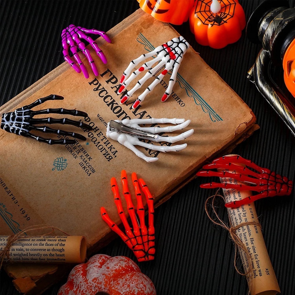 Kẹp TóC HìNh ĐầU Lâu halloween ThờI Trang Cho Nữ