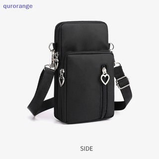 Qurange Vải Đeo Ngang Túi Dành Cho Nữ Nam Túi Xách Nhỏ Đeo Vai Túi Hàn Quốc Bé Gái Bé Trai Học Sinh Dây Kéo Túi Điện Thoại Ví ror