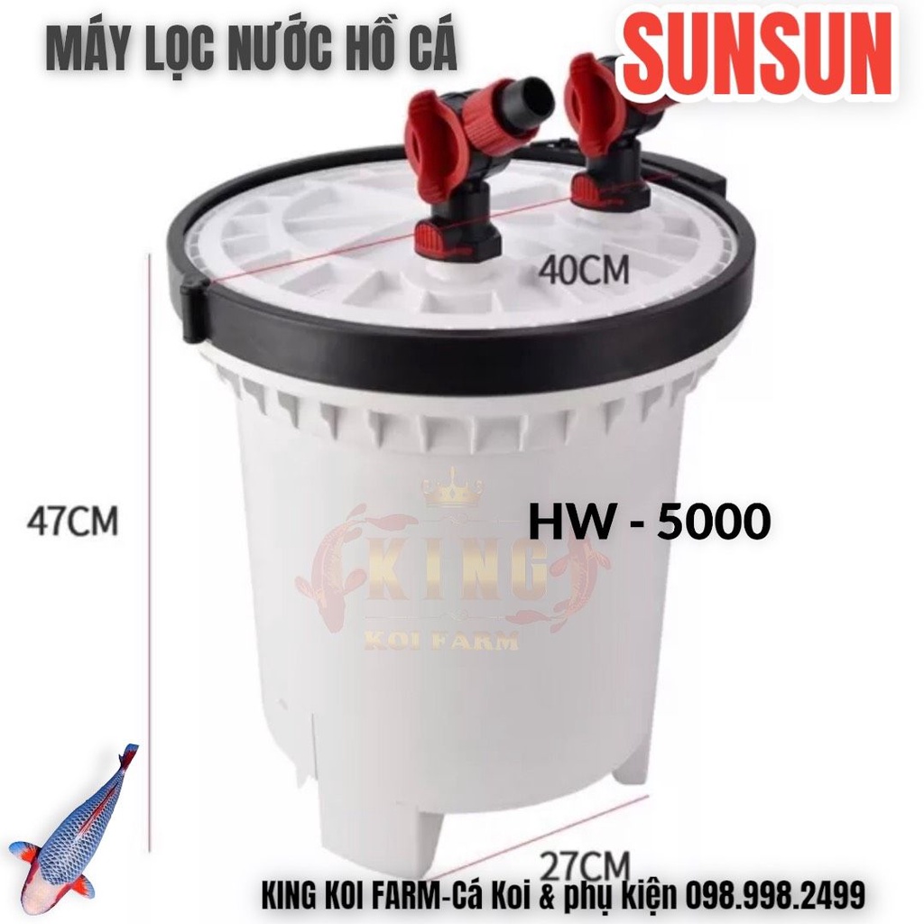 Máy lọc thùng cao cấp SUNSUN HW 5000 có bảng điều khiển chuyên dùng cho ...