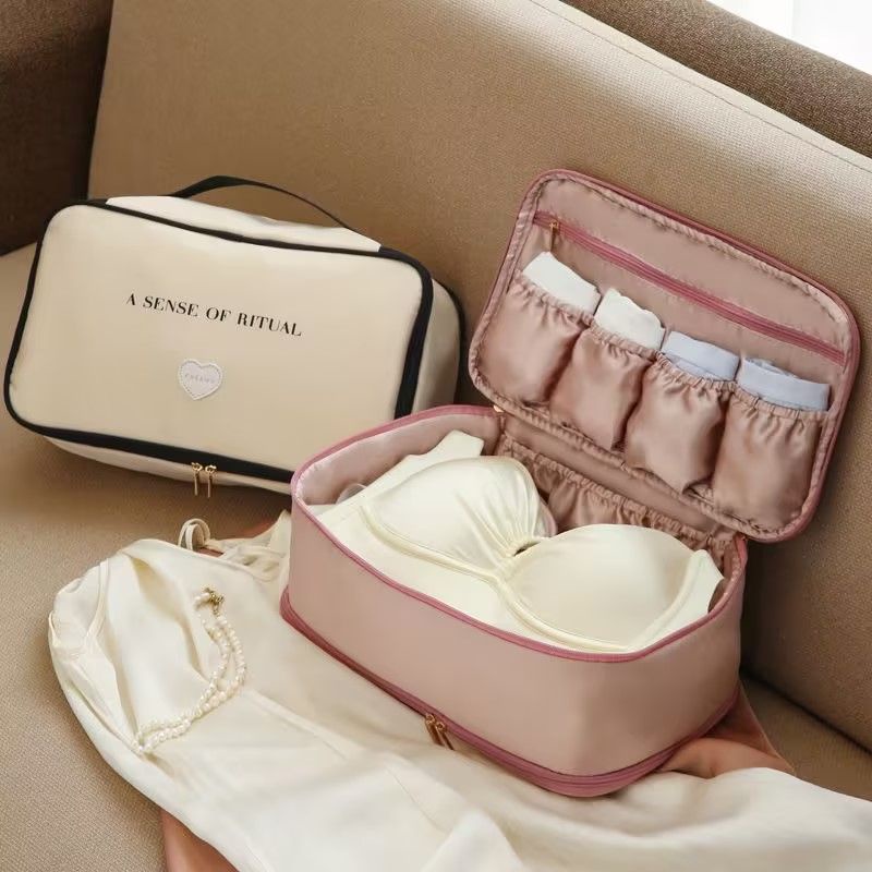 Túi Đựng Đồ Lót Bốn Trong Một Tiện Lợi Khi Đi Du Lịch Túi đựng đồ lót Túi chia đôi cho đồ lót và tất du lịch Túi đựng hành lý ký túc xá Túi lưu trữ tổ chức di động