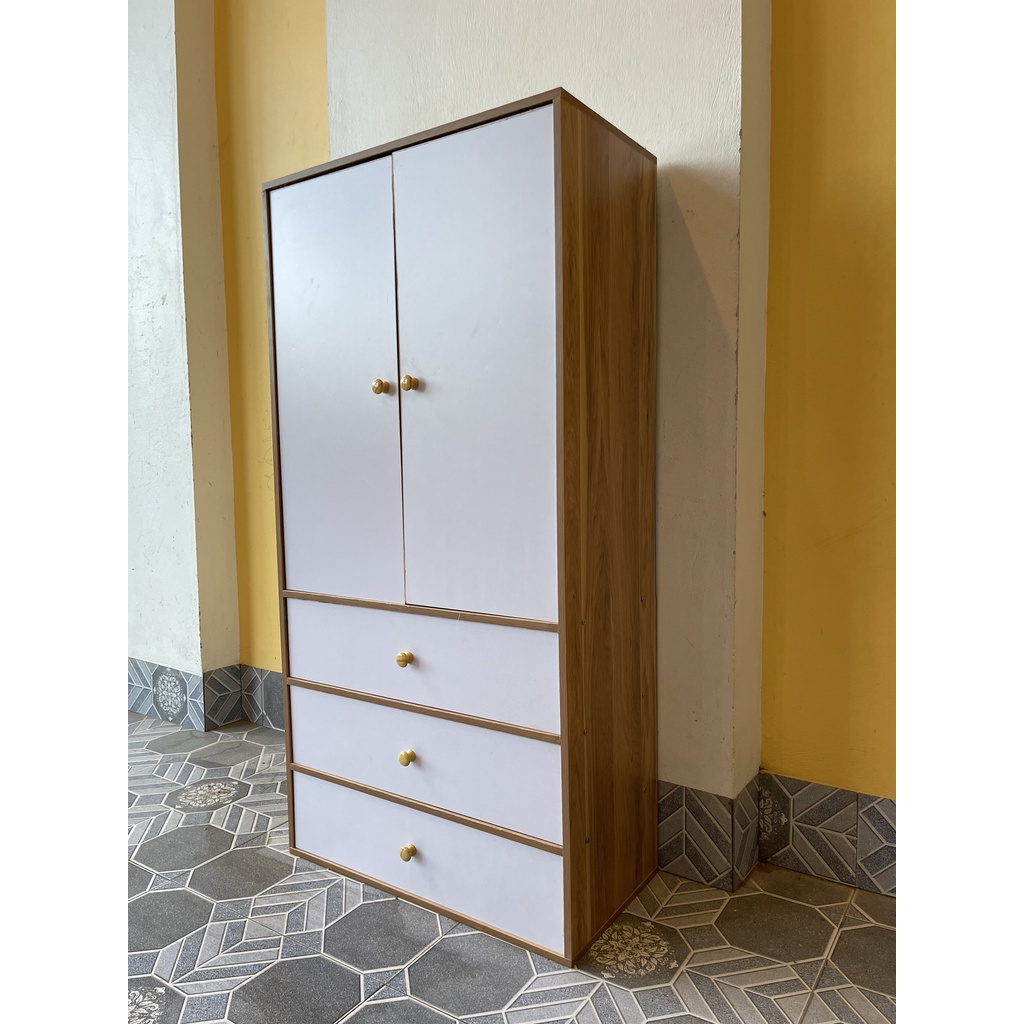Tủ treo quần áo trẻ em đa tầng, Chất Liệu Gỗ MDF Phủ Melamin kích thước 120x60x30cm