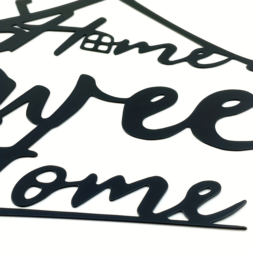1 Biển hiệu treo tường kim loại "Home Sweet Home" - Trang trí cửa & tường nhà trang trại mộc mạc, Quà tặng tân gia cổ điển cho phòng khách, phòng ngủ & lối vào​