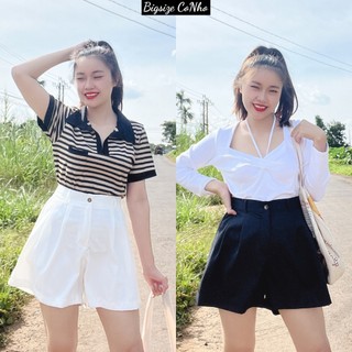 Quần đùi Bigsize nữ lưng thun và khóa kéo, Quần short nữ big size ngoại cỡ xinh xắn trẻ trung Q8