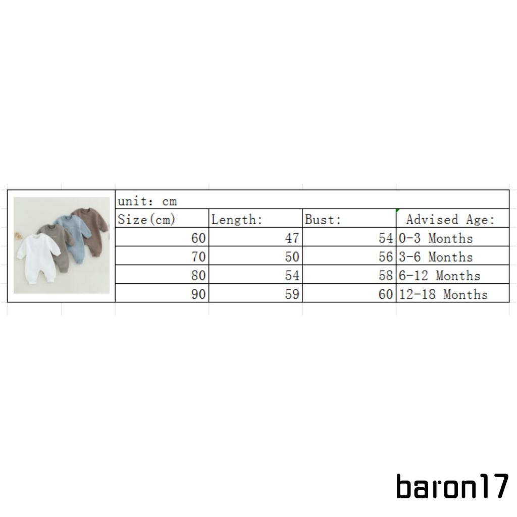 Lpdl-baby Bé Trai Jumpsuit Dễ Thương Thêu Chữ Dài Tay Cổ Tròn Không Chân Áo Liền Quần Mùa Đông Thu Trang Phục