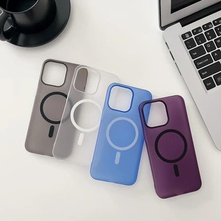 Dành Cho Ốp Điện Thoại Không Dây Cho IPhone 15 ProMax 15 14 Plus 13 12 Pro Max Mờ Trong Suốt Nhựa T16