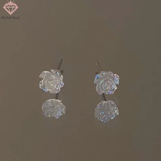 1 Đôi Bông Tai Hình Hoa Trà Trắng Thời Trang Mùa Hè Mới Cho Nữ