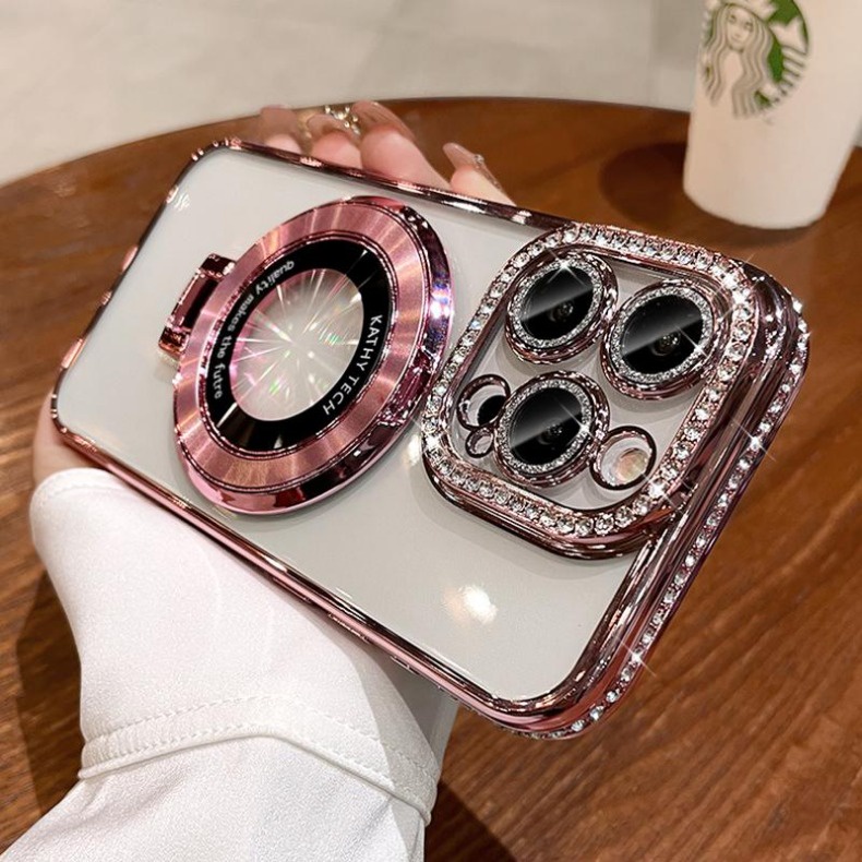 Ốp Điện Thoại tpu Mềm Chống Sốc Bảo Vệ Toàn Diện In Họa Tiết cd Có Giá Đỡ Từ Tính Cho iphone15 14 13 12 11 pro max xs xr
