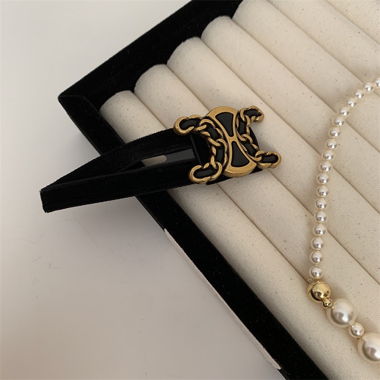 Kẹp Tóc Nhung Đen Phong Cách vintage Xinh Xắn Cho Nữ