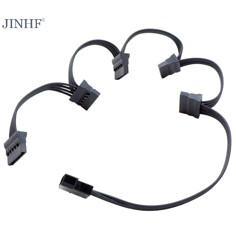 Cáp Chia Ổ Cứng sata 4pin 1 male Sang 3 / 4 / 5 / 6 female