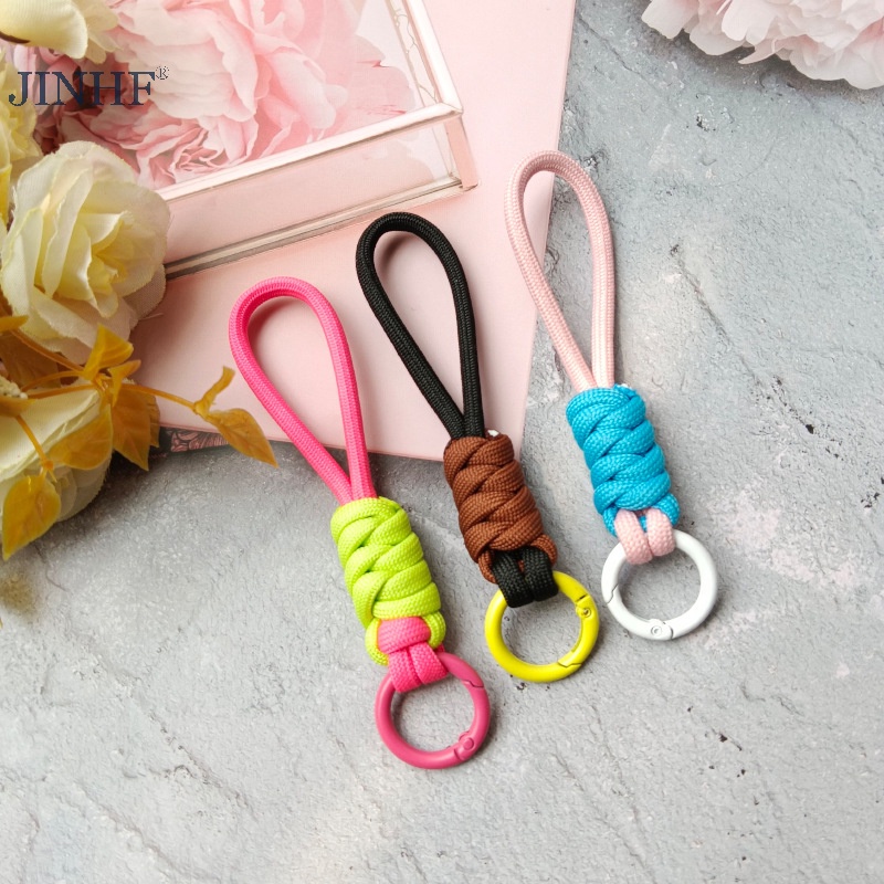 JINHF Sáng Tạo Dây Móc Khóa Cho Ốp Lưng Điện Thoại Nữ Chống Mất Nút Dây Dây Đeo Chìa Khóa Xe Ô Tô Tự Làm Phụ Kiện Móc Khóa Thời Trang HOT