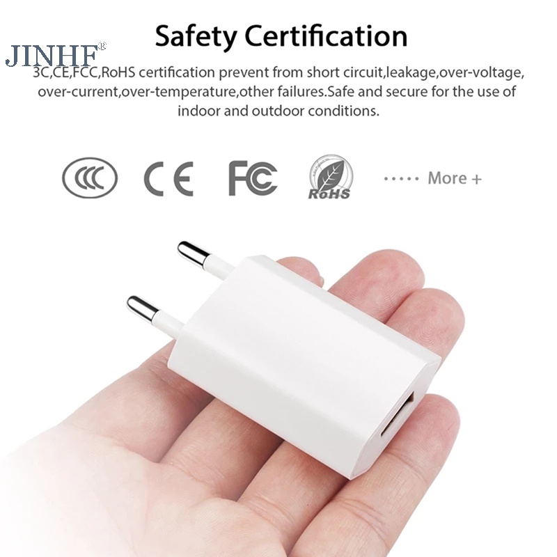 Jinhf Phích Cắm Sạc Điện Thoại usb ac Chuẩn Châu Âu Dùng Khi Đi Du Lịch