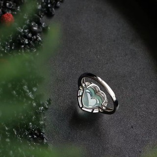 Ngọc trai trắng tự nhiên nhẫn nữ retro cổ điển, phù hợp cho thời trang hibiscus
