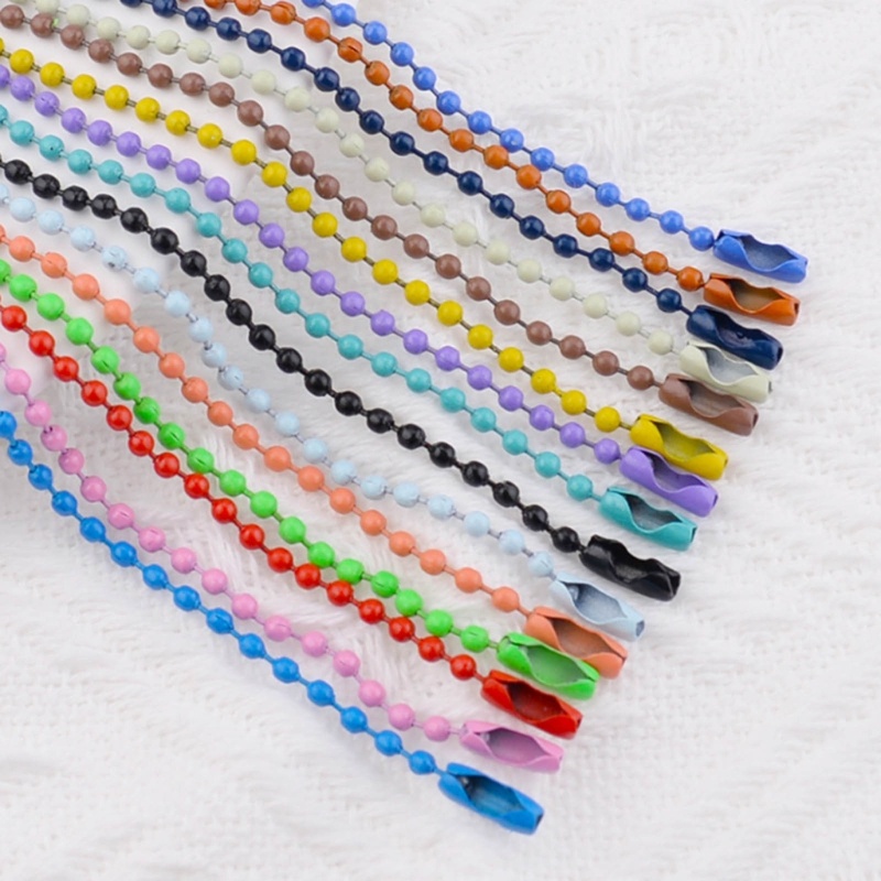 Flgo Set 100 Chuỗi Hạt Kim Loại Nhiều Màu Sắc Làm Móc Khóa Sưu Tầm