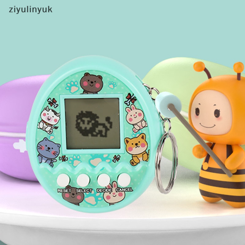 Ziyulinyuk Điện Tử Thú Cưng Máy Bỏ Túi Máy Chơi Game Điện Tử Thú Cưng Trứng Thú Cưng Móc Khóa EN