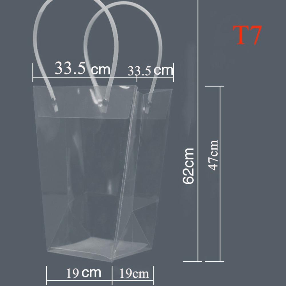 Túi đựng hoa HIGHVIEWLS, trong suốt có tay cầm Hộp đóng gói quà tặng hoa, Túi đựng đồ chống nước bằng nhựa chất lượng cao