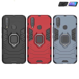 Ốp Bao Da Điện Thoại Nắp Lật Có Nhẫn Kim Loại Cho VIVO 1906 1906_20 1904 1940 V1901A 1902_19 v1901 y12 y12i Ốp