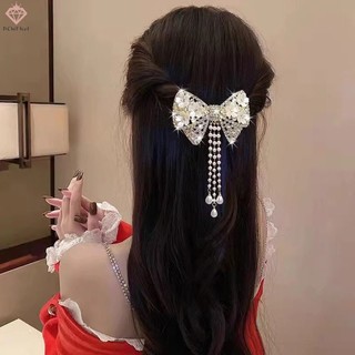 [Pcwffef] Kẹp Tóc Nơ Đính Ngọc Trai Thời Trang Nữ Tính Đa Năng Mới