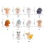 PWSEND Tượng chó thu nhỏ, Vườn cổ tích Mini Tượng chó con dễ thương, Phụ kiện hoạt hình thủ công Phong cảnh vi mô Chó hoạt hình