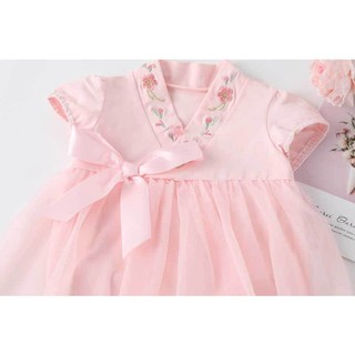 Áo Liền Quần Bằng Cotton Phong Cách Trung Hoa Mừng Năm Mới Cho Bé