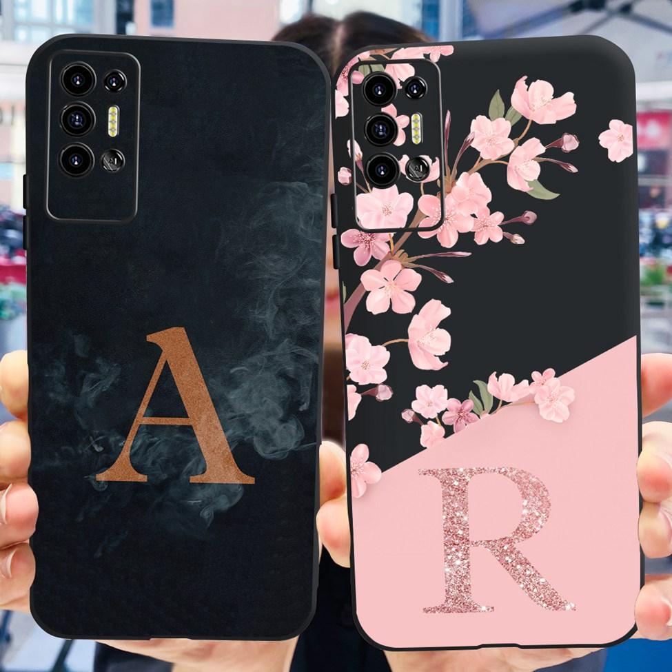 Vỏ Tecno Pova2 Ốp lưng LE7 LE7n Hoa thẩm mỹ Chữ cái Sơn mềm TPU Ốp lưng Tecno Pova 2 Vỏ điện thoại Ốp lưng silicon đen