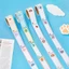 BEABOUT 60 Cái / Cuộn Nhãn Dán, Nhãn Dán Tên Hoạt Hình Trống, Nhãn Dán Thẻ Văn Phòng Phẩm Học Sinh Tự Dán