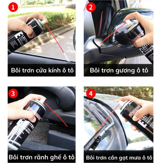 Xịt Bôi Trơn Cửa Kính Ô Tô Xịt Dưỡng Gioăng Cao Su Ô Tô Bản Lề Cửa Chống Rỉ Sét Chống Kẹt 268ml