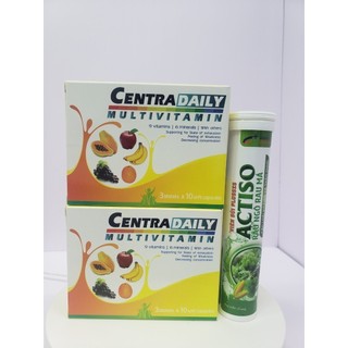 [ 3 CENTRA DAILY + 1 SỦI ACTISO] Combo Bổ sung vitamin và khoáng chất cho cơ thể, hỗ trợ tăng đề kháng, căng thẳng