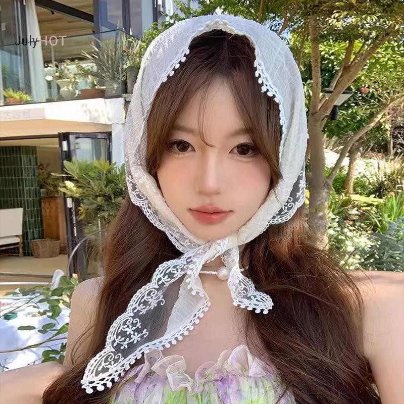 Julyhot Vintage Tam Giác Ren Tóc Khăn Cho Nữ Bé Gái Mùa Xuân Mùa Hè Tóc Ngọt Khăn Trùm Đầu Xu Hướng Thanh Lịch Phụ Kiện Tóc Quà Tặng Massivedeals
