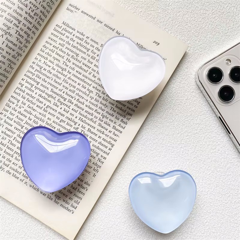 Hàn Quốc Dễ Thương 3D Kính Trái Tim Tình Yêu Cho Magsafe Socket Điện Thoại Từ Griptok Grip Tok Đứng Cho IPhone Sạc Không Dây Giá Đỡ