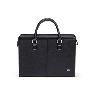 Cặp da nam công sở cao cấp FTT Leather chất liệu da bò Taiga phối khóa dọc T097TG-BL