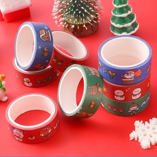 Cuộn Băng Keo Giấy Họa Tiết Hoạt Hình Trang Trí Giáng Sinh diy