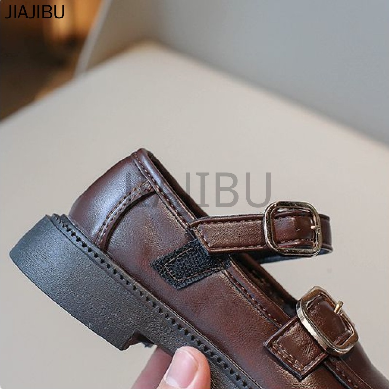 Giày Trẻ Em Cute Girls Princess Shoes Fashion Kids Shoes Children's Doll Shoes Versatile Lolita Shoes Korean Kids Platform Mary Jane Shoes Giày Đồng Phục Học Sinh Tiểu Học Giày Búp Bê Mũi Tròn Chống Trượt Cho Bé  Giày Đế Bệt Chống Va Chạm Cho Bé Gái