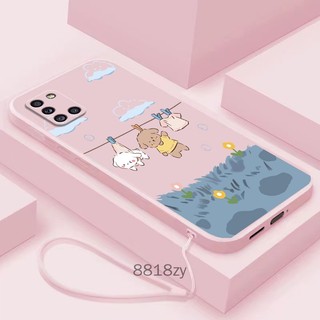 ốp lưng Samsung A31 Ốp Điện Thoại tpu silicone Mềm Chống Rơi Vỡ In Hình Dễ Thương Kèm Dây Đeo Cho Samsung A31