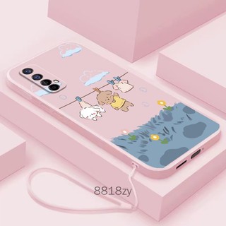ốp lưng Realme 7 Ốp Điện Thoại tpu silicone Mềm Chống Rơi Vỡ In Hình Dễ Thương Kèm Dây Đeo Cho Realme 7