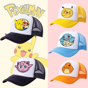 Mũ Bóng Chày Phối Lưới Thoáng Khí In Họa Tiết Hoạt Hình pokemon pikachu Mùa Hè Cho Bé Trai Và Bé Gái