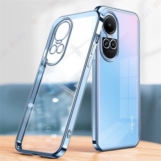Dành Cho OPPO Reno 13 12 11 10 11F 12F 13F 4G 5G Pro 5G 10 Pro Plus Pro + 5G Vỏ Điện Thoại Sang Trọng Mạ Cạnh Trong Suốt Vỏ Silicon Mềm Chống Sốc Trong Suốt