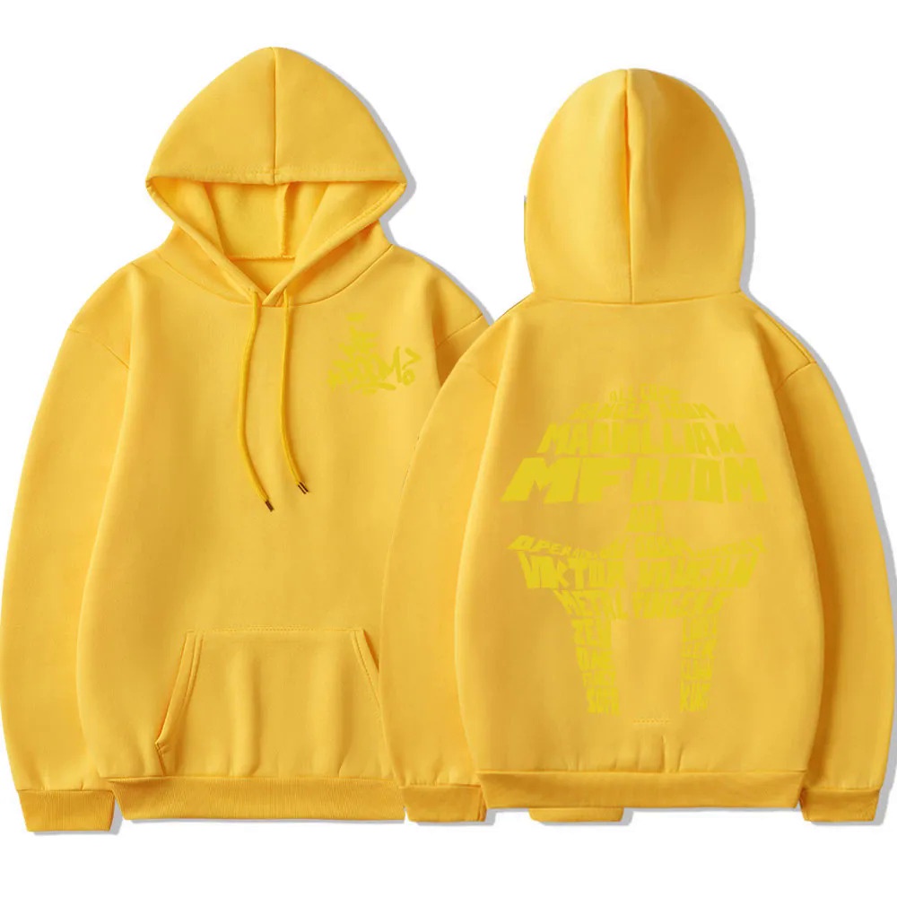 Rapper mf doom Áo hoodie sweatshirt Có Mũ Trùm Đầu Mặt Nạ Kim Loại Phong Cách punk hip hop Đường Phố Tay Dài Oversize Cho Nam