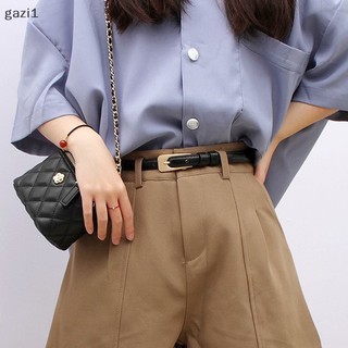 [gazi1] Thắt Lưng Nữ Vintage Da Đơn Giản Khóa Kim Loại Thắt Lưng Bé Gái Váy Jean Quần Thắt Lưng Cho Nữ Nhẹ Dây Boutique