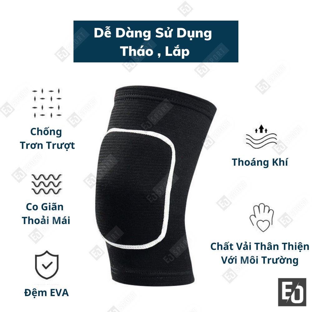 Bảo vệ đầu gối, bó gối hỗ trợ chơi Thể Thao, Gym, Yoga Có Đệm Mút Chống Chấn Thương Đầu Gối