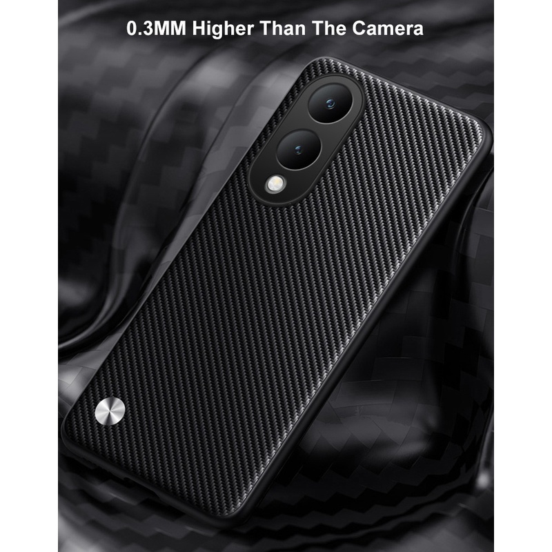 Dành cho Vivo Y17s Họa tiết da thời trang Ốp điện thoại bảo vệ khung TPU mềm