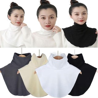 NCE Cổ giả cao co giãn có thể tháo rời, với nắp đáy trang trí làm cổ áo hoặc khăn quấn cổ ấm hơn