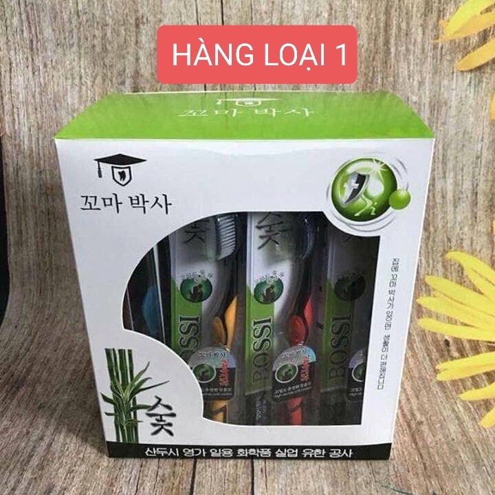 Hộp 30 cái Bàn Chải Đánh Răng Than Tre Hoạt Tính Bossi Hàn Quốc: GiaDungAnhThu