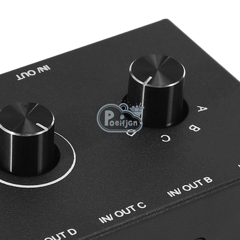 Bộ Chuyển Đổi Âm Thanh 4 Cổng 3.5mm aux 4 Đầu Vào 1 Đầu Ra