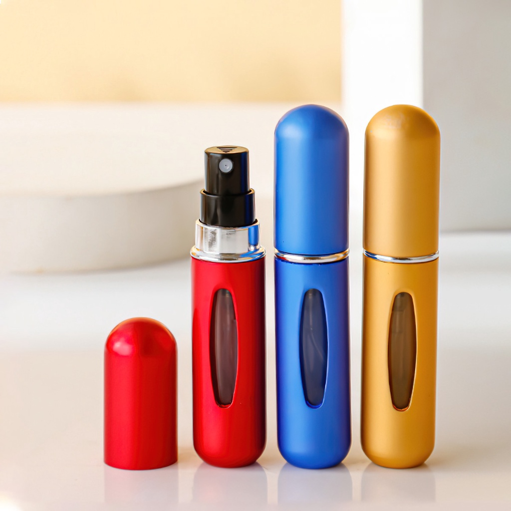Chai chiết nước hoa Tự Động/ Ống đựng nước hoa Chiết Đáy Trực Tiếp dạng nhấn 5ml
