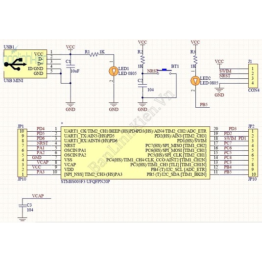 Bảng Mạch lập TrìnhKit STM8 Mini (Kit STM8 V2) | Shopee Việt Nam