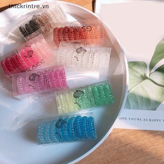Set 9 Dây Buộc Tóc Lò Xo Co Giãn Nhiều Màu Sắc Cho Nữ vn