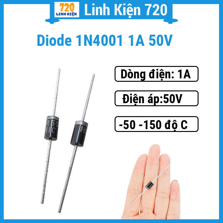 Linh Kiện Bán Dẫn Diode 1N4001 1A 50V (DIP) | Shopee Việt Nam